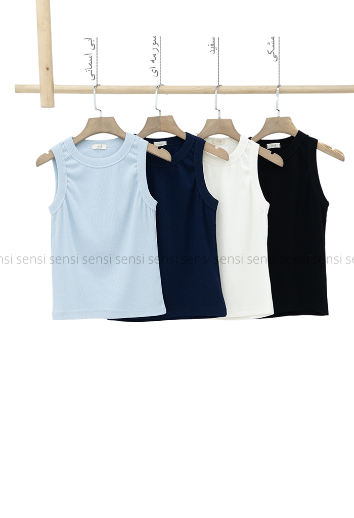 تاپ زنانه یقه گرد کبریتی کشی کد1006369